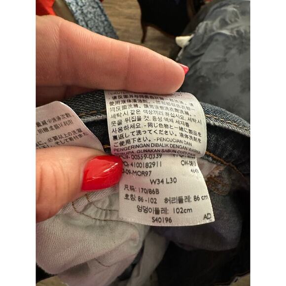 Levi's 559 Men's Blue Relaxed Fit Straight Leg Denim Jeans Size 34/30 - Picture 5 of 7